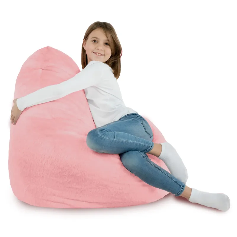 Fauteuil Pouf Siège de Sol Smart Porto - Fausse Fourrure Yeti – vue 9