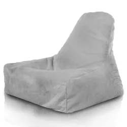 Fauteuil Pouf avec Dossier Bali - Fausse Fourrure Yeti