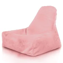 Fauteuil Pouf avec Dossier Bali - Fausse Fourrure Yeti