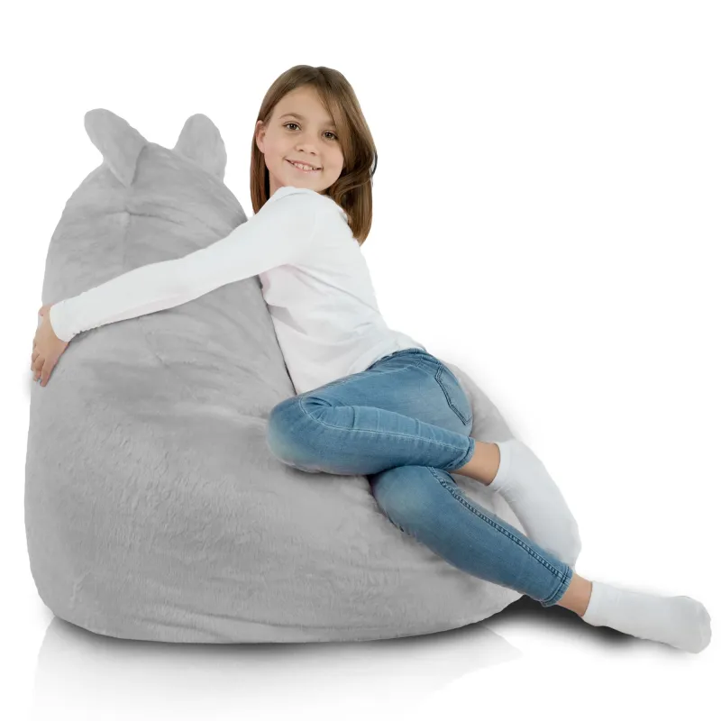 Fauteuil Pouf pour enfants Teddy - Fausse Fourrure Yeti – vue 4