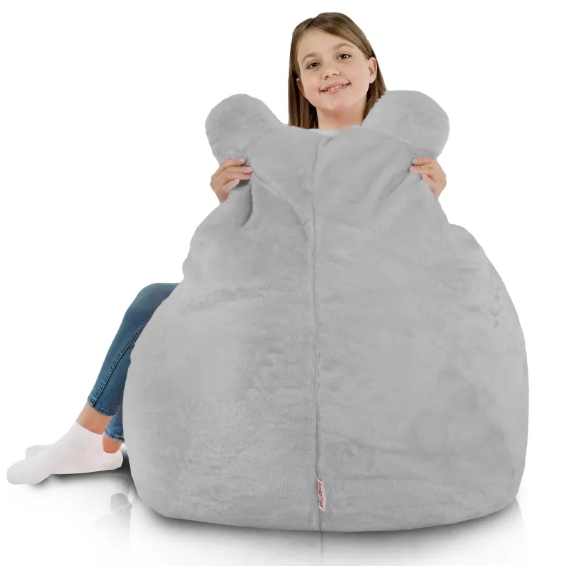 Fauteuil Pouf pour enfants Teddy - Fausse Fourrure Yeti – vue 5