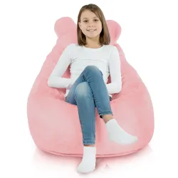 Fauteuil Pouf pour enfants Teddy - Fausse Fourrure Yeti – vue 3