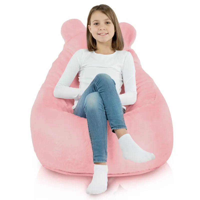 Fauteuil Pouf pour enfants Teddy - Fausse Fourrure Yeti – vue 3
