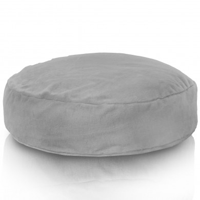 Yeti gris Coussin Pouf Rond Monaco Intérieure