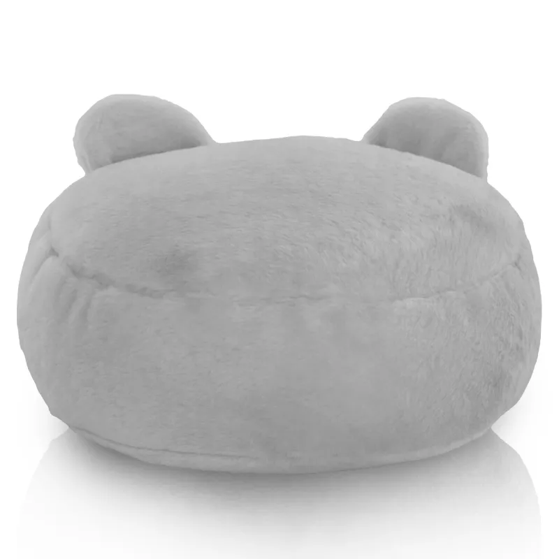 Pouf Repose-pieds Rond pour enfants Teddy - Fausse Fourrure Yeti – vue 4