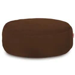Pouf Repose-pieds Rond - Velours Soft
