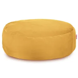 Pouf Repose-pieds Rond - Velours Soft