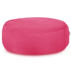 Pouf Repose-pieds Rond - Velours Soft