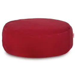 Pouf Repose-pieds Rond - Velours Soft