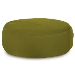 Pouf Repose-pieds Rond - Velours Soft