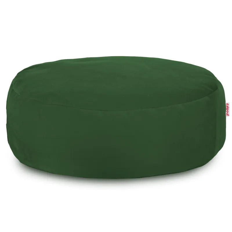 Pouf Repose-pieds Rond - Velours Soft