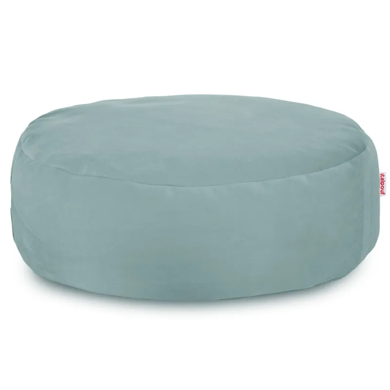 Pouf Repose-pieds Rond - Velours Soft