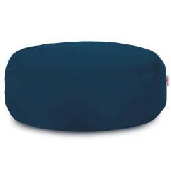 Pouf Repose-pieds Rond - Velours Soft