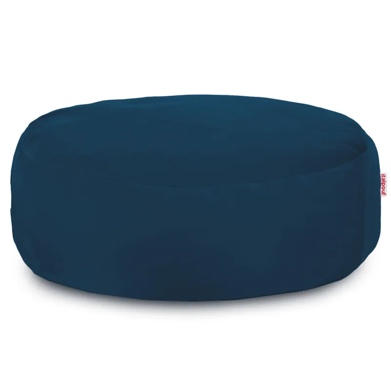 Pouf Repose-pieds Rond - Velours Soft