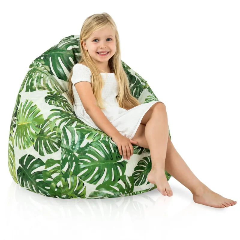 Pouf Poire L pour enfants - Tissu Imprimé Premium – vue 5