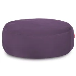 Pouf Repose-pieds Rond - Velours Soft