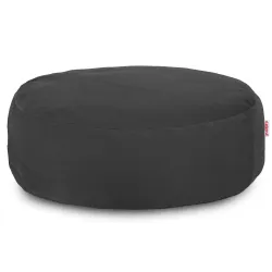 Pouf Repose-pieds Rond - Velours Soft