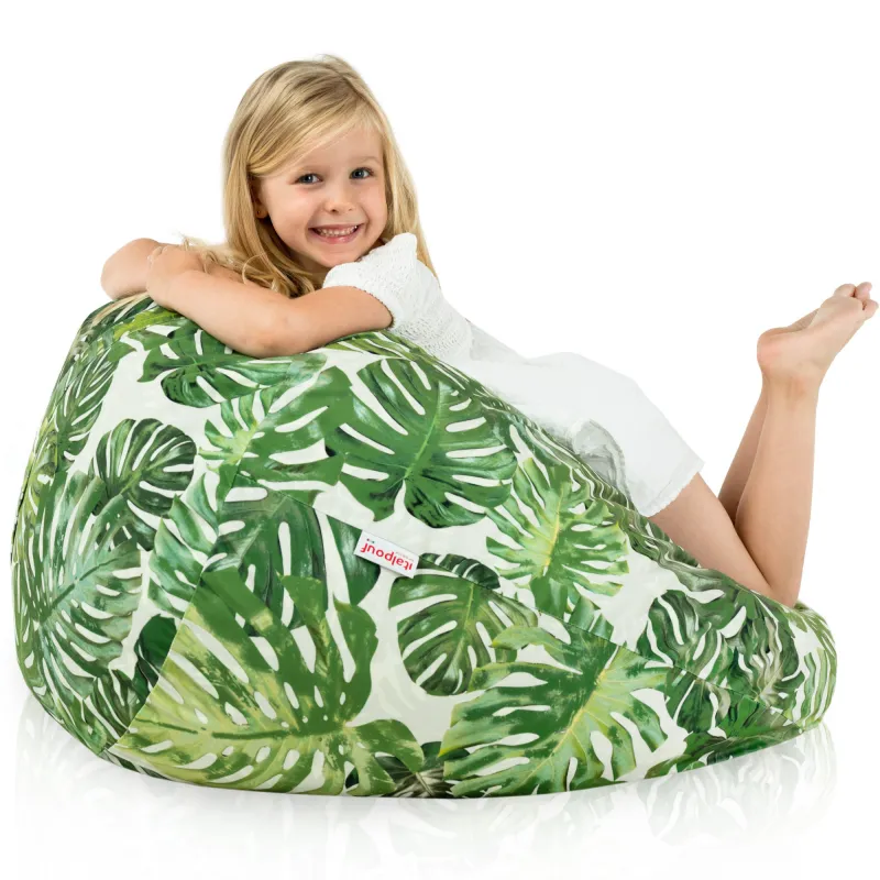 Pouf Poire L pour enfants - Tissu Imprimé Premium – vue 4