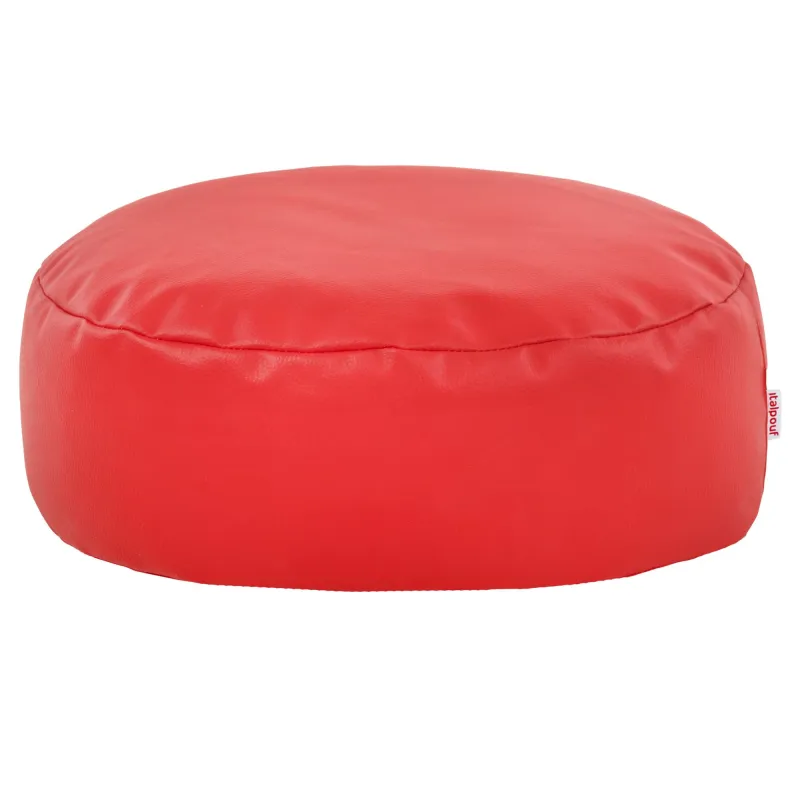 Pouf Repose-pieds Rond - Simili-cuir