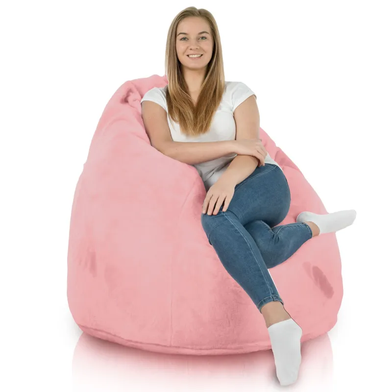 Pouf Poire XXL pour adultes Géant - Fausse Fourrure Yeti – vue 9