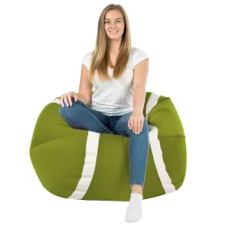 Pouf Fauteuil Vert Tennis - Velours Soft – vue 3