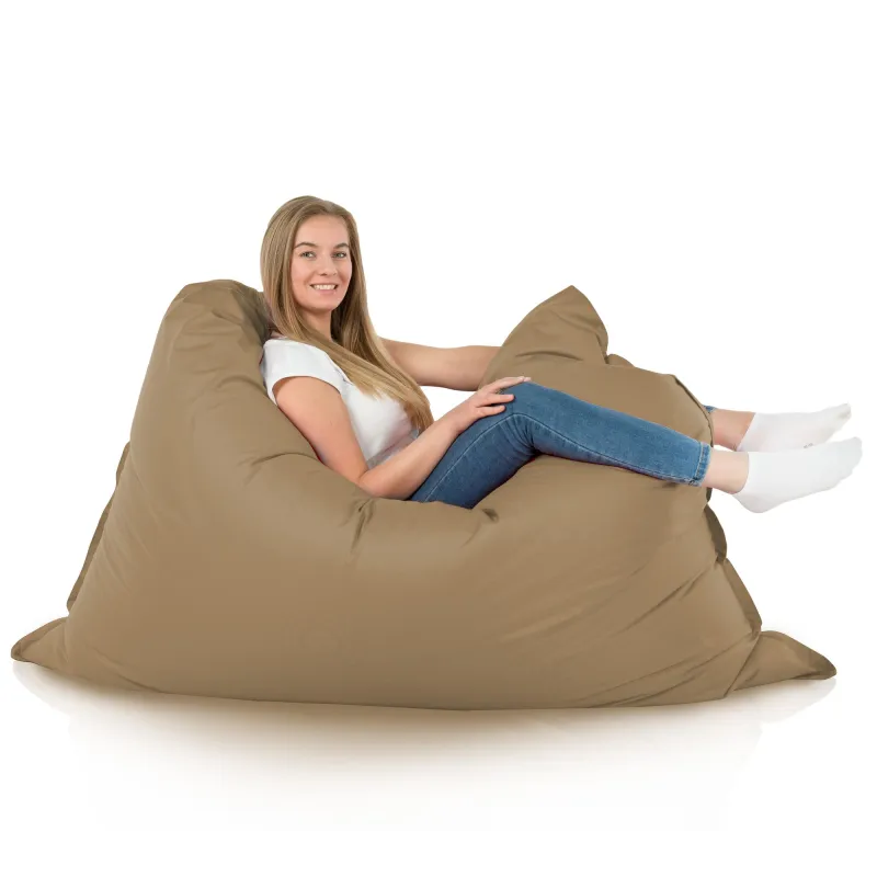 Beige Pouf Poire Coussin XXL Jardin nylon