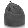 Noir Mélange Pouf Poire recyclé