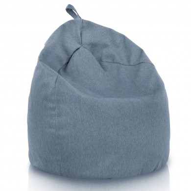 Bleu Mélange Pouf Poire recyclé
