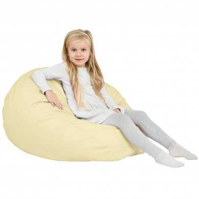 Crème Pouf Poire simili-cuir L