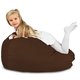 Marron Pouf Poire Enfants velours