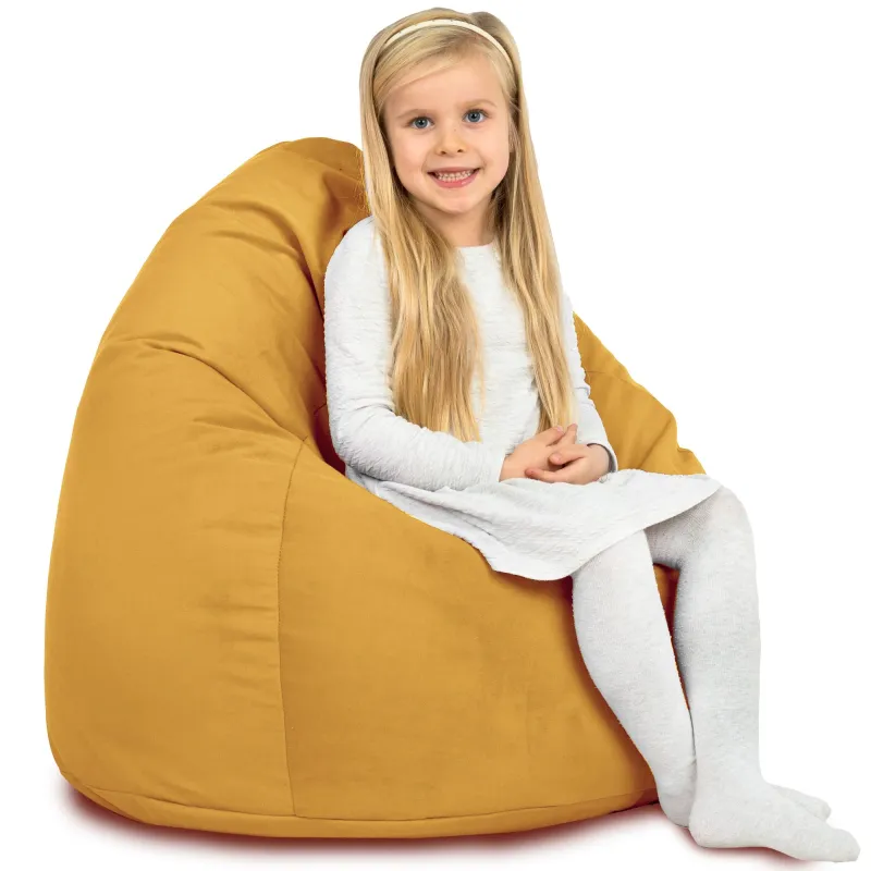 Pouf Poire L pour enfants - Velours Soft – vue 58