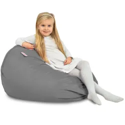Pouf Poire L pour enfants - Velours Soft – vue 75