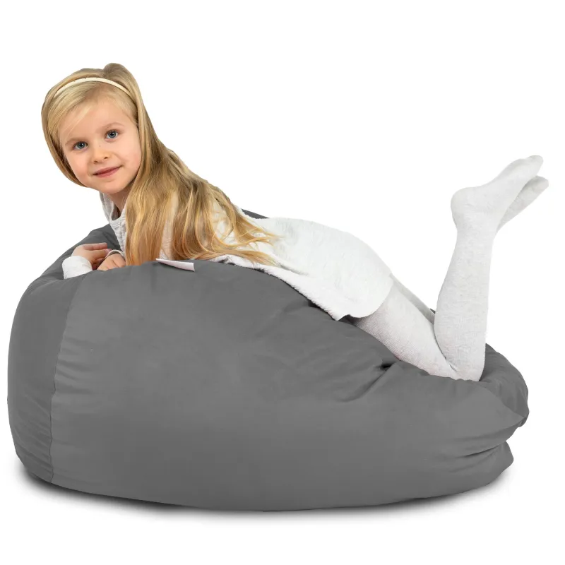 Pouf Poire L pour enfants - Velours Soft – vue 86