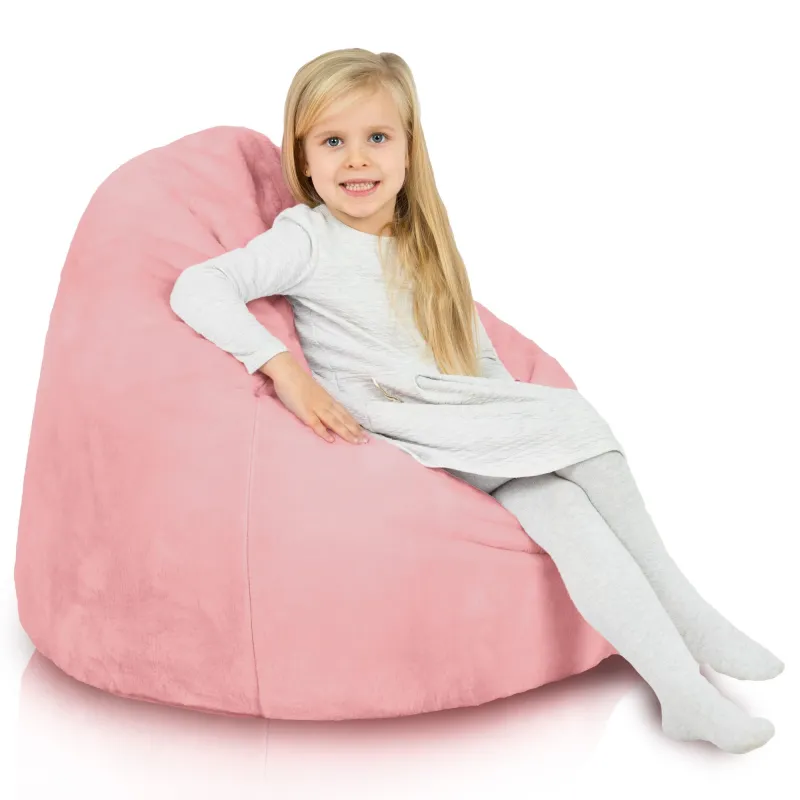Pouf Poire L pour enfants - Fausse Fourrure Yeti – vue 9