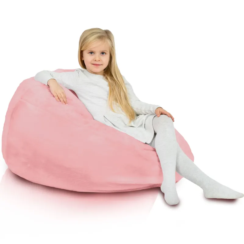 Pouf Poire L pour enfants - Fausse Fourrure Yeti – vue 10