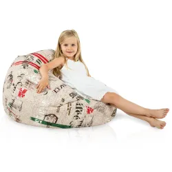 Pouf Poire L pour enfants - Tissu Imprimé Premium – vue 75