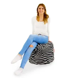 Pouf Rond Cylindre - Tissu Imprimé Premium – vue 13