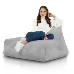 Fauteuil Pouf avec Dossier Bali - Fausse Fourrure Yeti – vue 3