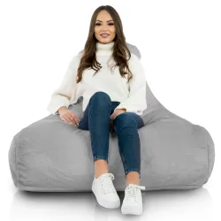 Fauteuil Pouf avec Dossier Bali - Fausse Fourrure Yeti – vue 4