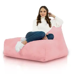 Fauteuil Pouf avec Dossier Bali - Fausse Fourrure Yeti – vue 8