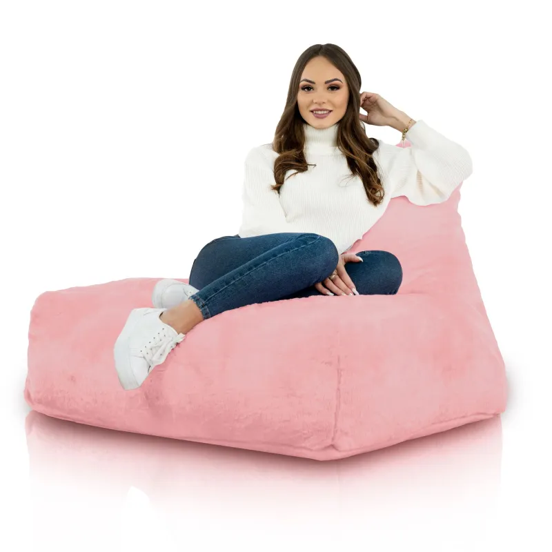 Fauteuil Pouf avec Dossier Bali - Fausse Fourrure Yeti – vue 8