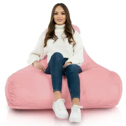 Fauteuil Pouf avec Dossier Bali - Fausse Fourrure Yeti – vue 9