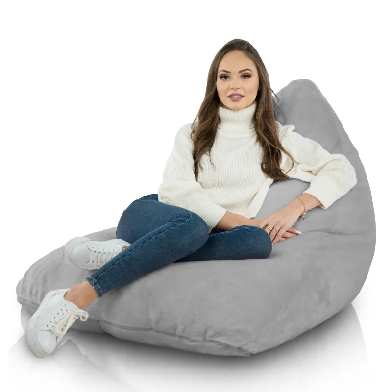 Pouf Poire de Sol XL Bermuda - Fausse Fourrure Yeti – vue 3