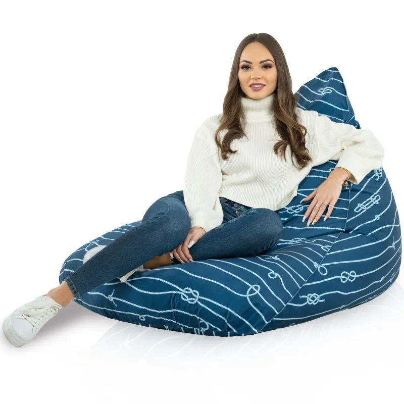 Pouf Poire de Sol XL Bermuda - Tissu Imprimé Premium – vue 55