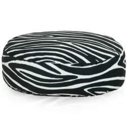 Pouf Repose-pieds Rond - Tissu Imprimé Premium