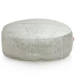 Pouf Repose-pieds Rond - Tissu Imprimé Premium
