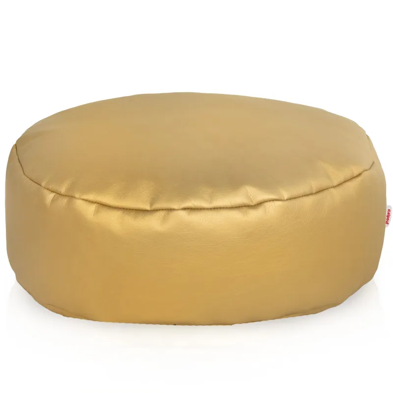 Pouf Repose-pieds Rond - Simili-cuir