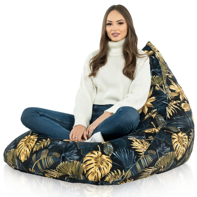 Pouf Poire de Sol XL Bermuda - Tissu Imprimé Premium – vue 68
