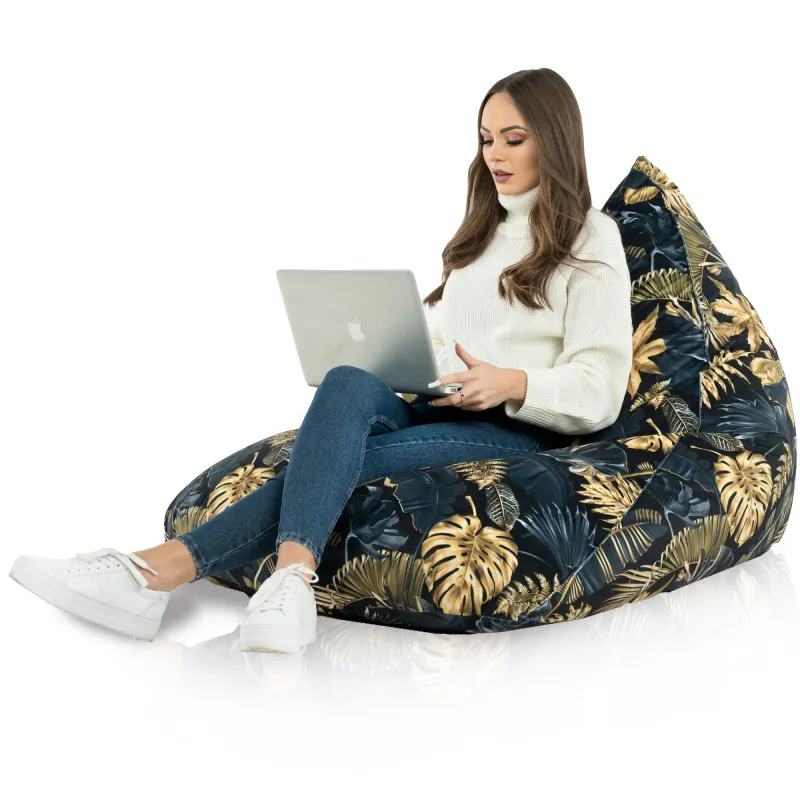 Pouf Poire de Sol XL Bermuda - Tissu Imprimé Premium – vue 52