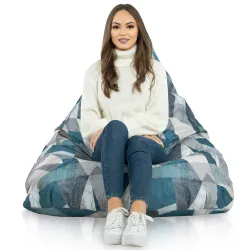 Pouf Poire de Sol XL Bermuda - Tissu Imprimé Premium – vue 71